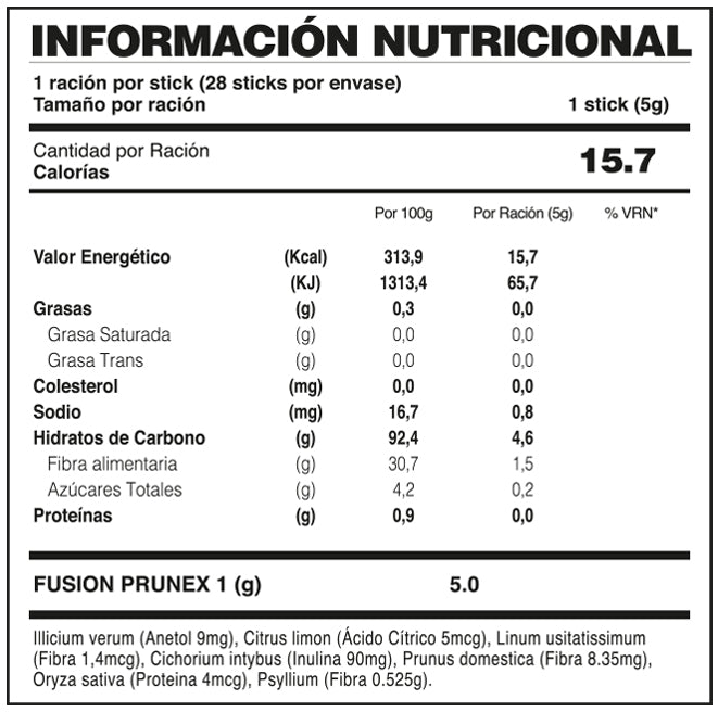 PRUNEX 1 DE FUXION- Limpia y desintoxica el sistema digestivo