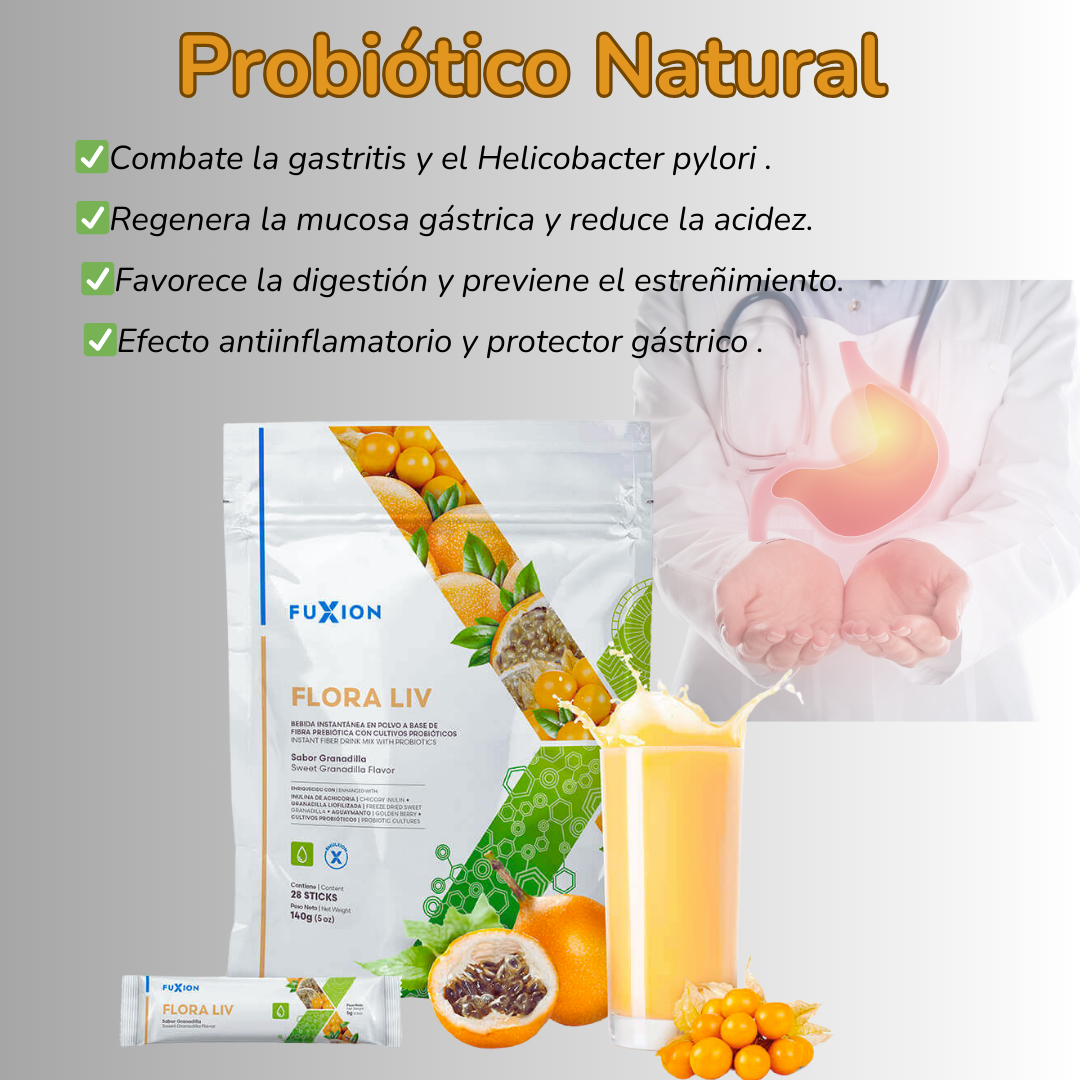 FLORA LIV - Probióticos para combatir la gastritis y H. pylori